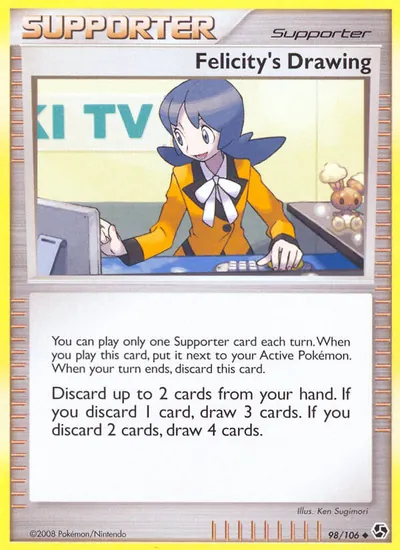Felicity's Drawing - Great Encounters - ilustração de Ken Sugimori