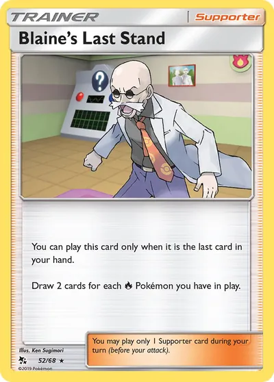 Última Chance de Blaine - Destinos Ocultos - ilustração de Ken Sugimori