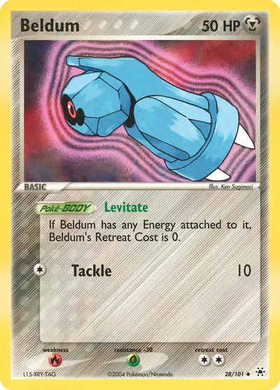 Beldum - Hidden Legends - ilustração de Ken Sugimori