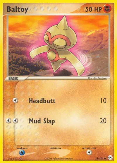 Baltoy - Hidden Legends - ilustração de Ken Sugimori