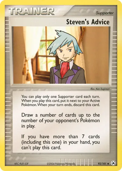 Steven's Advice - Hidden Legends - ilustração de Ken Sugimori