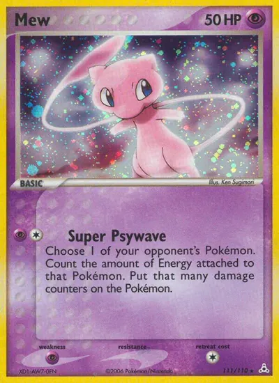 Mew - EX Holon Phantoms - ilustração de Ken Sugimori