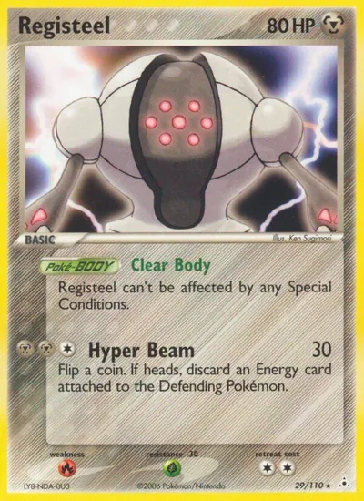 Registeel - EX Holon Phantoms - ilustração de Ken Sugimori