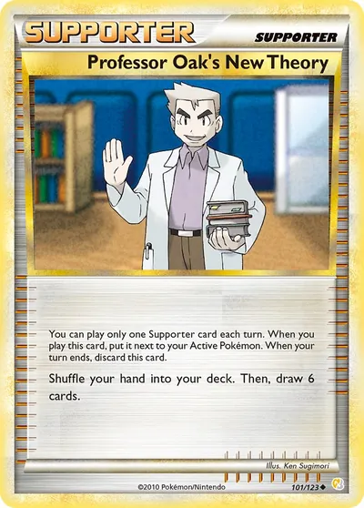 Professor Oak's New Theory - HeartGold SoulSilver - ilustração de Ken Sugimori