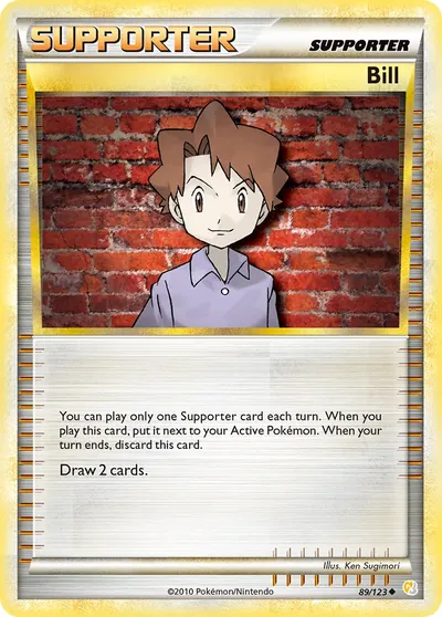 Bill - HeartGold SoulSilver - ilustração de Ken Sugimori