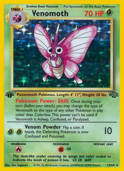 Venomoth - Selva - ilustração de Ken Sugimori