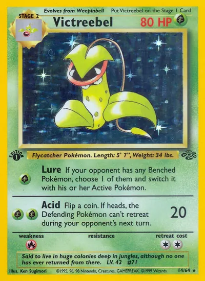 Victreebel - Selva - ilustração de Ken Sugimori