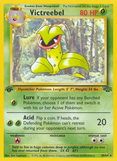 Victreebel - Selva - ilustração de Ken Sugimori