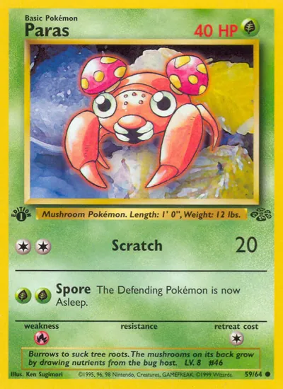 Paras - Selva - ilustração de Ken Sugimori