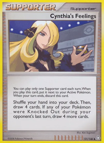 Cynthia's Feelings - Legends Awakened - ilustração de Ken Sugimori