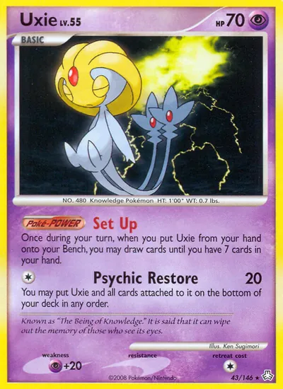 Uxie - Legends Awakened - ilustração de Ken Sugimori