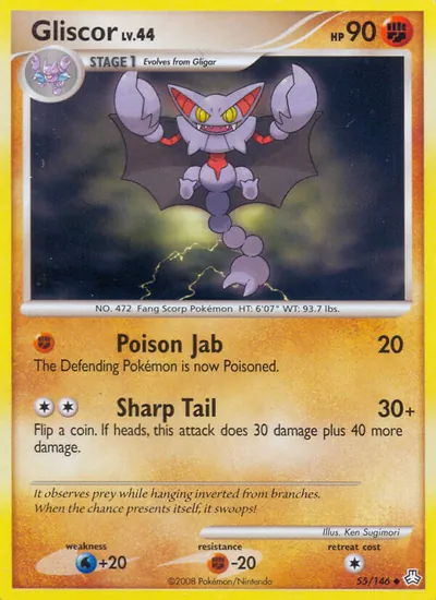 Gliscor - Legends Awakened - ilustração de Ken Sugimori