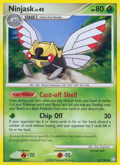 Ninjask - Legends Awakened - ilustração de Ken Sugimori