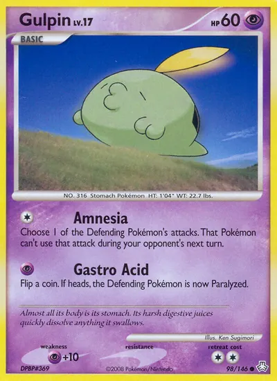 Gulpin - Legends Awakened - ilustração de Ken Sugimori