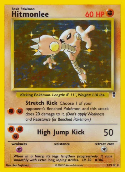 Hitmonlee - Legendary Collection - ilustração de Ken Sugimori
