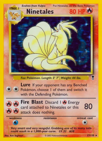 Ninetales - Legendary Collection - ilustração de Ken Sugimori