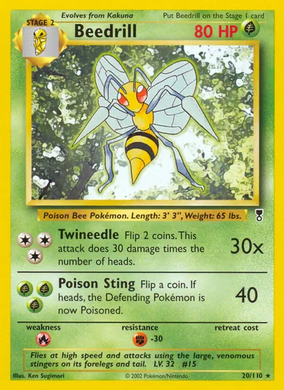 Beedrill - Legendary Collection - ilustração de Ken Sugimori