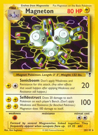 Magneton - Legendary Collection - ilustração de Ken Sugimori