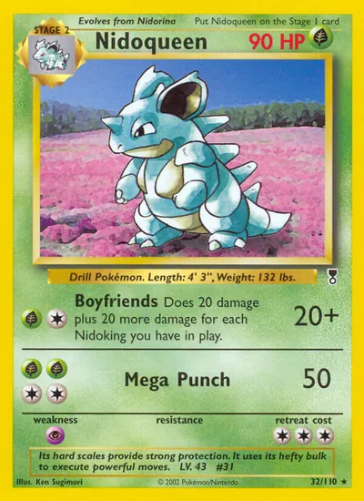 Nidoqueen - Legendary Collection - ilustração de Ken Sugimori