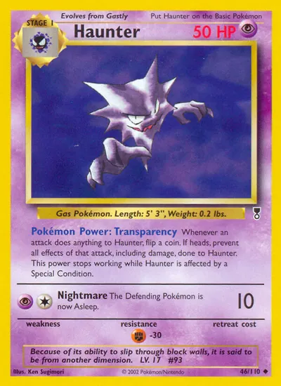 Haunter - Legendary Collection - ilustração de Ken Sugimori
