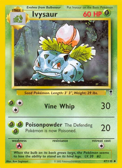 Ivysaur - Legendary Collection - ilustração de Ken Sugimori