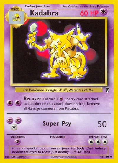 Kadabra - Legendary Collection - ilustração de Ken Sugimori