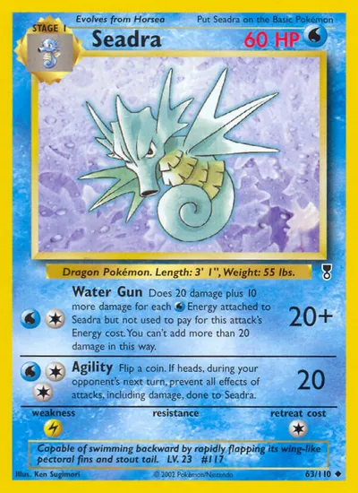 Seadra - Legendary Collection - ilustração de Ken Sugimori