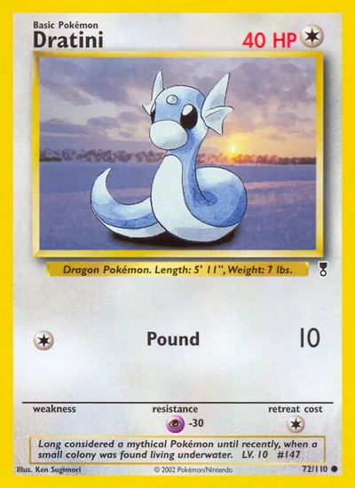 Dratini - Legendary Collection - ilustração de Ken Sugimori
