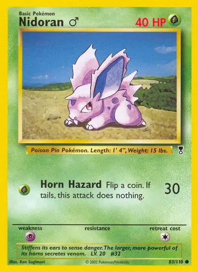 Nidoran Macho - Legendary Collection - ilustração de Ken Sugimori