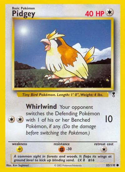Pidgey - Legendary Collection - ilustração de Ken Sugimori