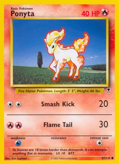 Ponyta - Legendary Collection - ilustração de Ken Sugimori