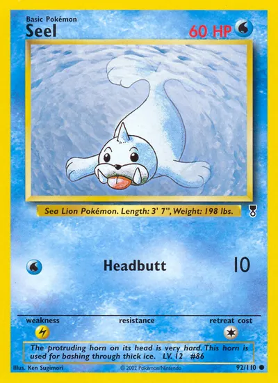 Seel - Legendary Collection - ilustração de Ken Sugimori