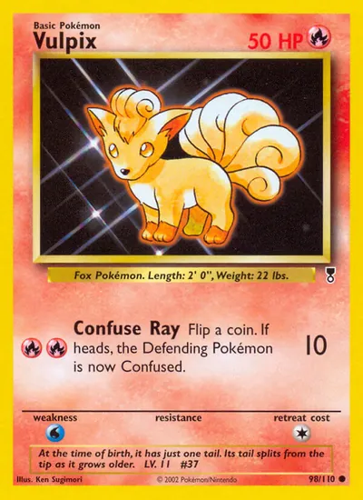 Vulpix - Legendary Collection - ilustração de Ken Sugimori