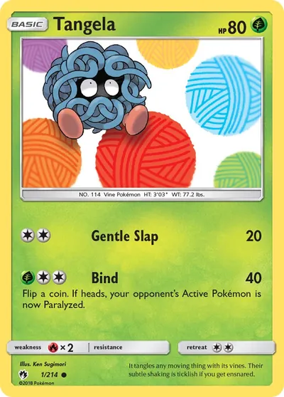 Tangela - Trovões Perdidos - ilustração de Ken Sugimori