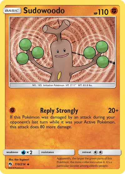 Sudowoodo - Trovões Perdidos - ilustração de Ken Sugimori