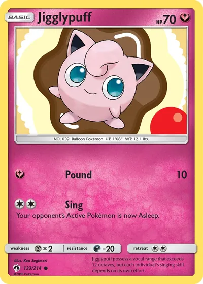 Jigglypuff - Trovões Perdidos - ilustração de Ken Sugimori