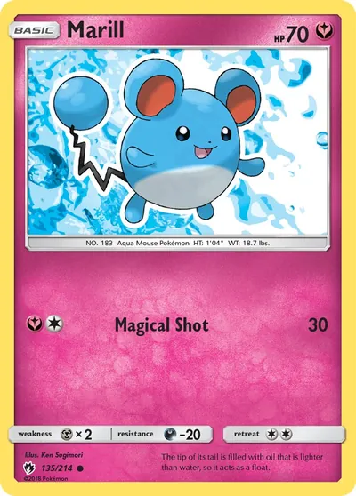Marill - Trovões Perdidos - ilustração de Ken Sugimori