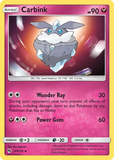 Carbink - Trovões Perdidos - ilustração de Ken Sugimori
