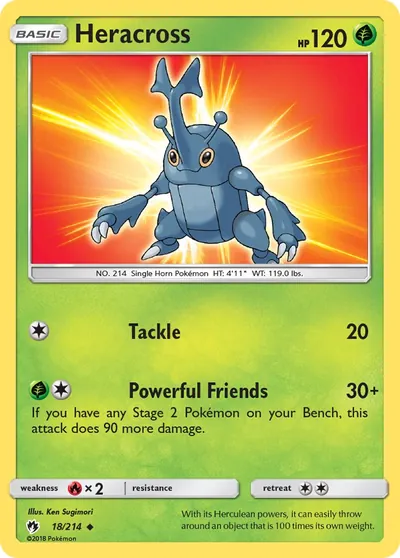 Heracross - Trovões Perdidos - ilustração de Ken Sugimori