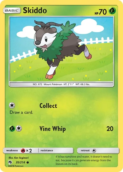 Skiddo - Trovões Perdidos - ilustração de Ken Sugimori