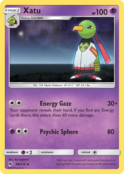 Xatu - Trovões Perdidos - ilustração de Ken Sugimori