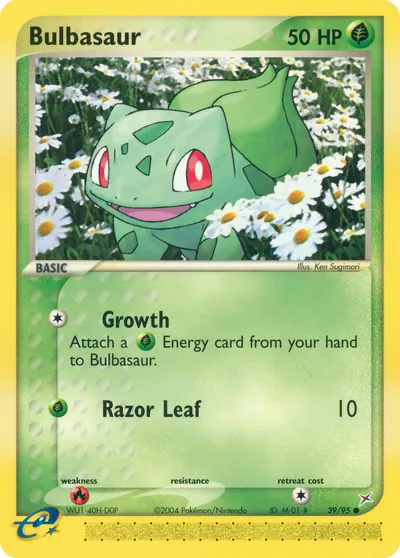 Bulbasaur - Team Magma vs Team Aqua - ilustração de Ken Sugimori