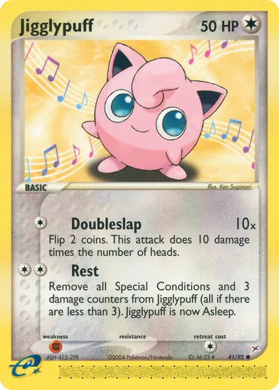Jigglypuff - Team Magma vs Team Aqua - ilustração de Ken Sugimori