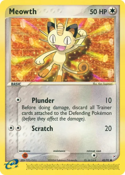Meowth - Team Magma vs Team Aqua - ilustração de Ken Sugimori