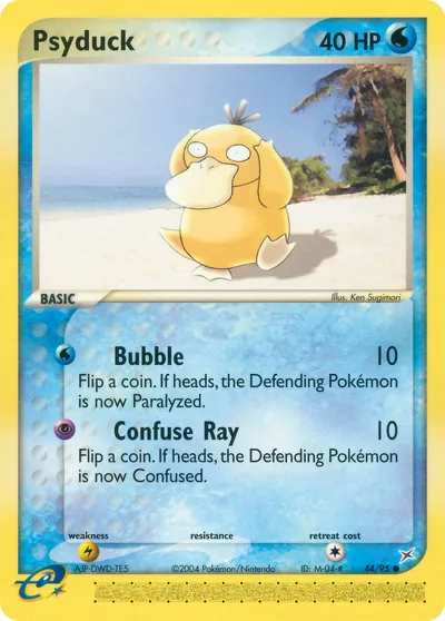Psyduck - Team Magma vs Team Aqua - ilustração de Ken Sugimori