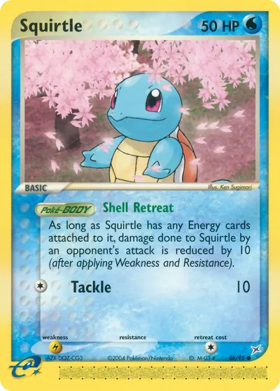 Squirtle - Team Magma vs Team Aqua - ilustração de Ken Sugimori