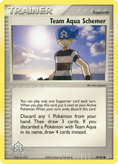 Team Aqua Schemer - Team Magma vs Team Aqua - ilustração de Ken Sugimori