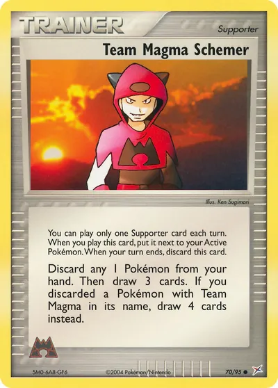 Team Magma Schemer - Team Magma vs Team Aqua - ilustração de Ken Sugimori