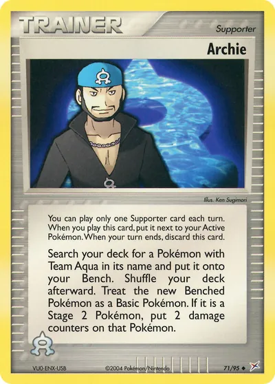 Archie - Team Magma vs Team Aqua - ilustração de Ken Sugimori