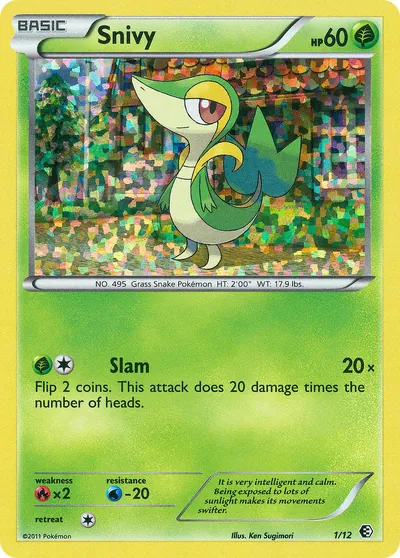 Snivy - McDonald’s Collection 2011 - ilustração de Ken Sugimori